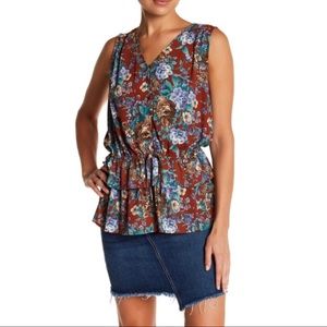 Pleione Anthropologie Ruffle Floral Blouse NWT (M)